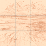 Sepia sketch with grid