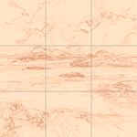 Sepia sketch with grid