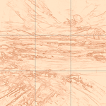 Sepia sketch with grid