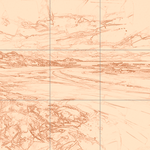 Sepia sketch with grid