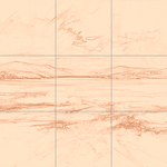 Sepia sketch with grid