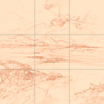 Sepia sketch with grid