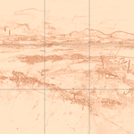 Sepia sketch with grid