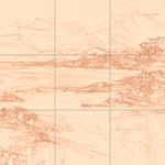 Sepia sketch with grid