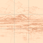 Sepia sketch with grid