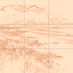 Sepia sketch with grid