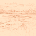 Sepia sketch with grid