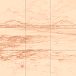 Sepia sketch with grid