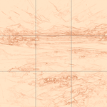 Sepia sketch with grid