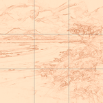 Sepia sketch with grid