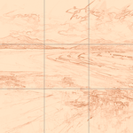 Sepia sketch with grid