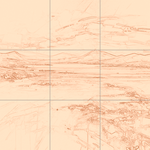 Sepia sketch with grid