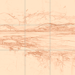 Sepia sketch with grid