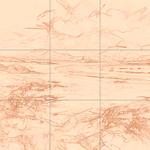 Sepia sketch with grid