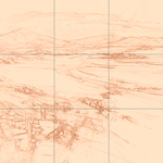 Sepia sketch with grid