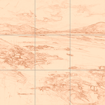 Sepia sketch with grid