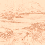 Sepia sketch with grid