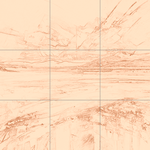 Sepia sketch with grid