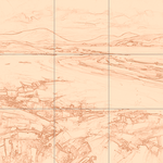 Sepia sketch with grid