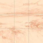 Sepia sketch with grid