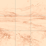 Sepia sketch with grid