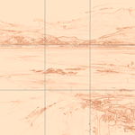 Sepia sketch with grid