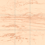 Sepia sketch with grid