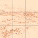 Sepia sketch with grid