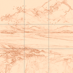 Sepia sketch with grid