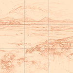 Sepia sketch with grid