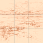 Sepia sketch with grid