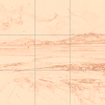 Sepia sketch with grid