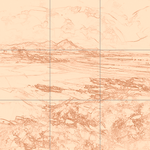 Sepia sketch with grid