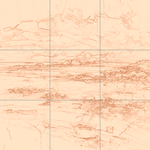 Sepia sketch with grid