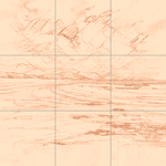 Sepia sketch with grid