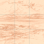 Sepia sketch with grid