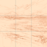 Sepia sketch with grid