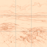 Sepia sketch with grid