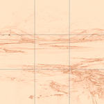 Sepia sketch with grid