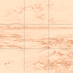 Sepia sketch with grid