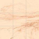 Sepia sketch with grid