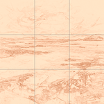 Sepia sketch with grid