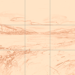 Sepia sketch with grid