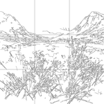 Line drawing with grid