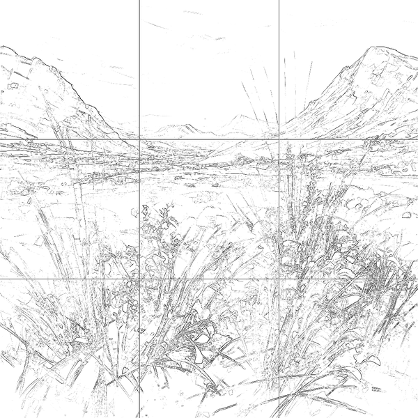 Sketch with grid