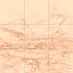 Sepia sketch with grid