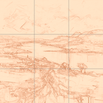 Sepia sketch with grid