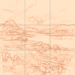 Sepia sketch with grid