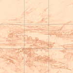 Sepia sketch with grid