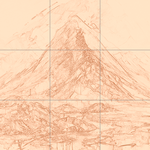 Sepia sketch with grid